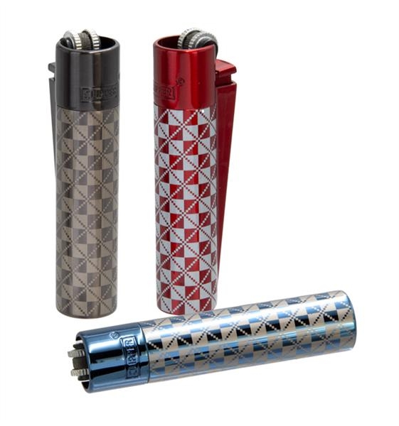 Clipper Feuerzeuge groß 12er Display METALL BRITISH